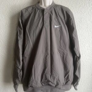 Vintage Nike Golf Men's khaki/olive green Windbreaker crewneck pullover sz XL